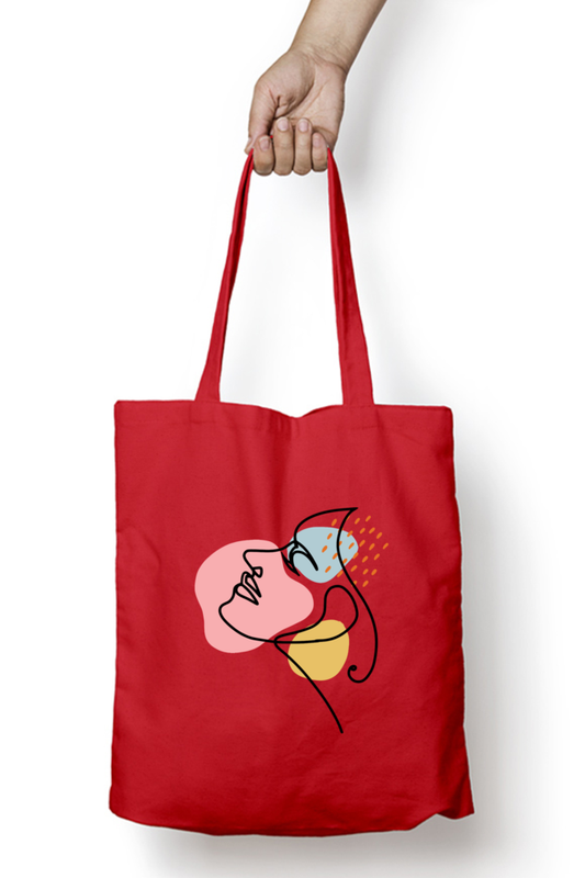 Urban Woman Tote Bag With Zipper Red