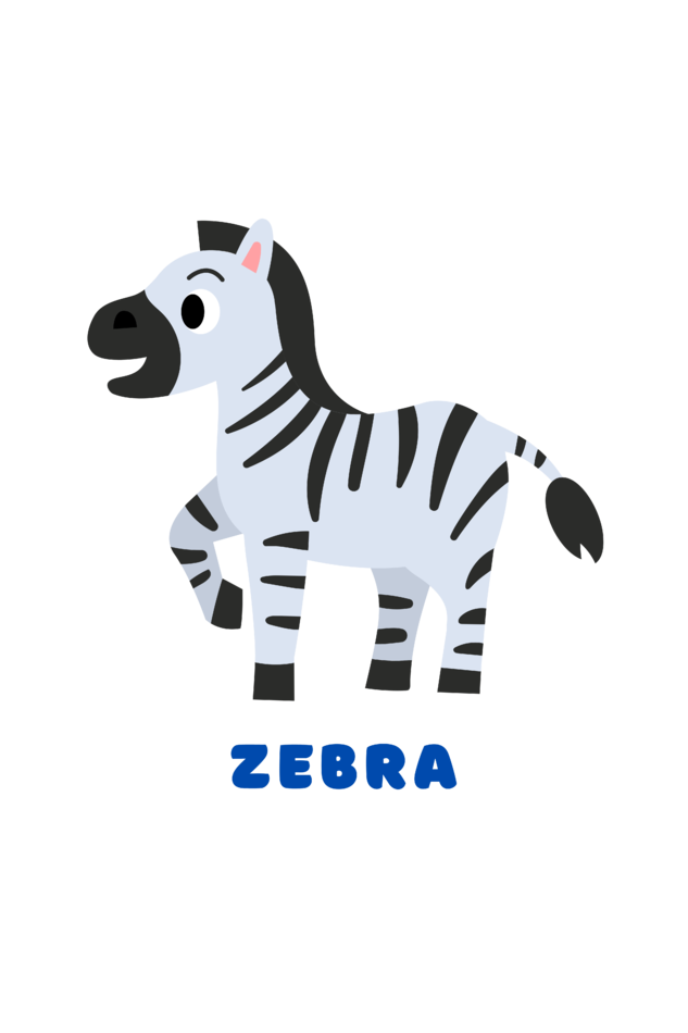 Boys Round Neck Zebra