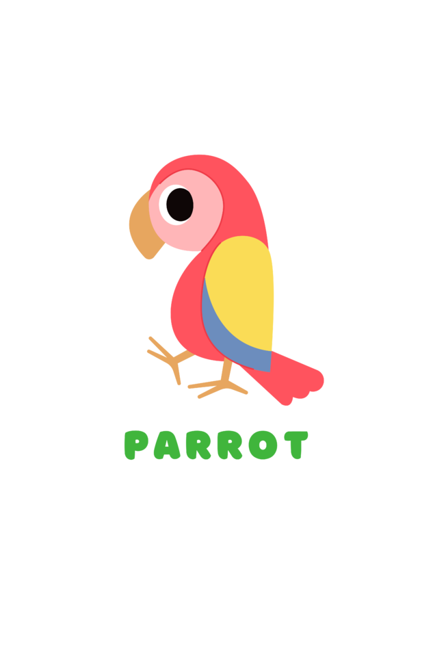 Boys Round Neck Parrot