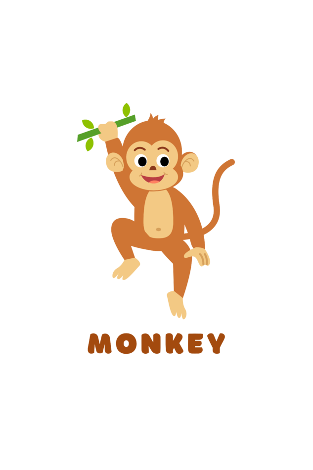 Boys Round Neck Monkey