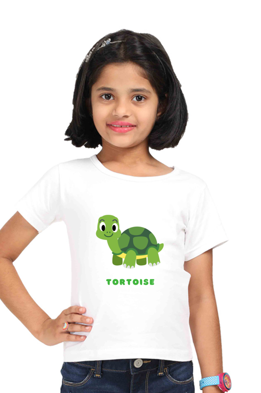 Girls Round Neck Tortoise