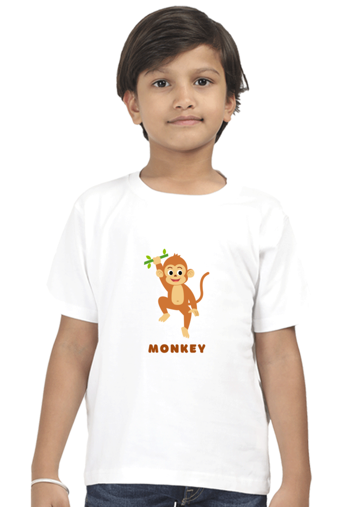 Boys Round Neck Monkey