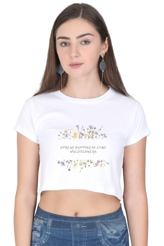 Spread Happiness Like Wildflowers Crop Top