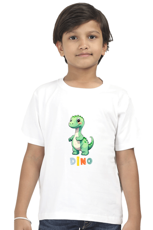 Boys Round Neck Dino