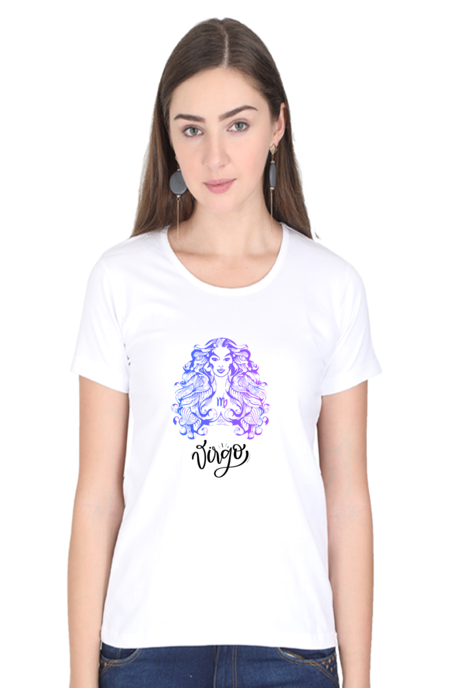 Virgo Zodiac Female Round Neck T-Shirt