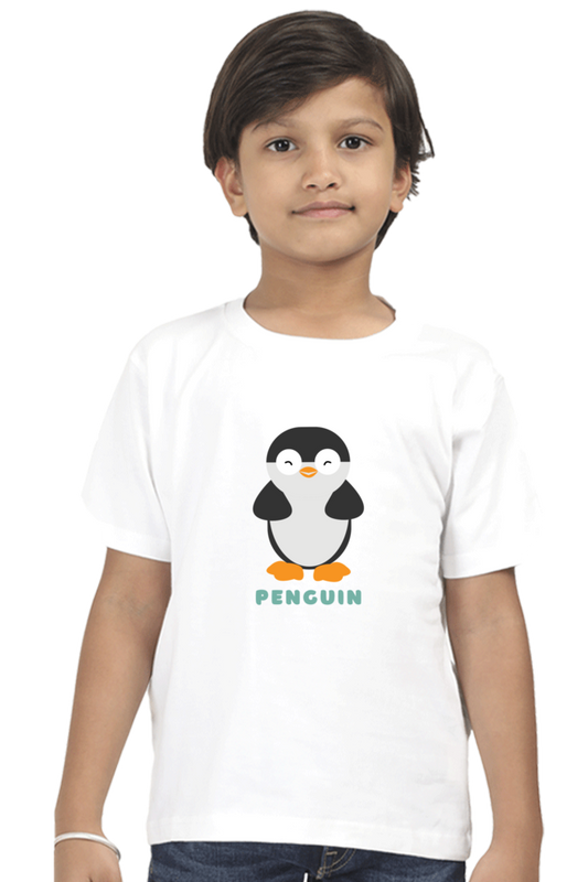 Boys Round Neck Penguin