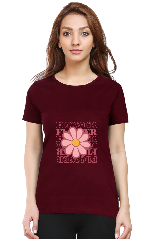 Flower Round Neck Classic T-Shirt