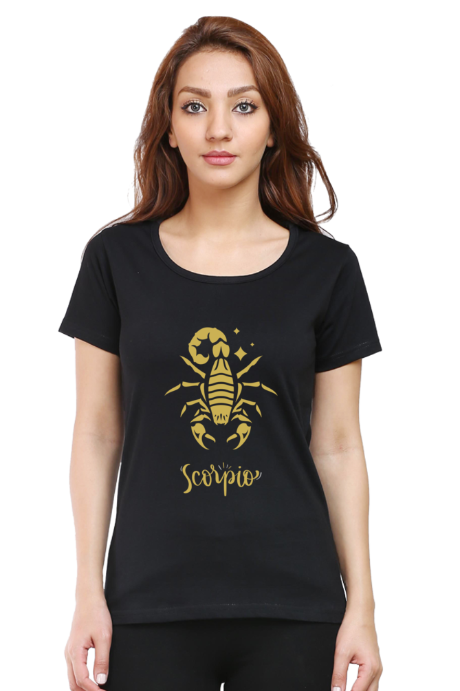 Scorpio Zodiac Female Round Neck T-Shirt