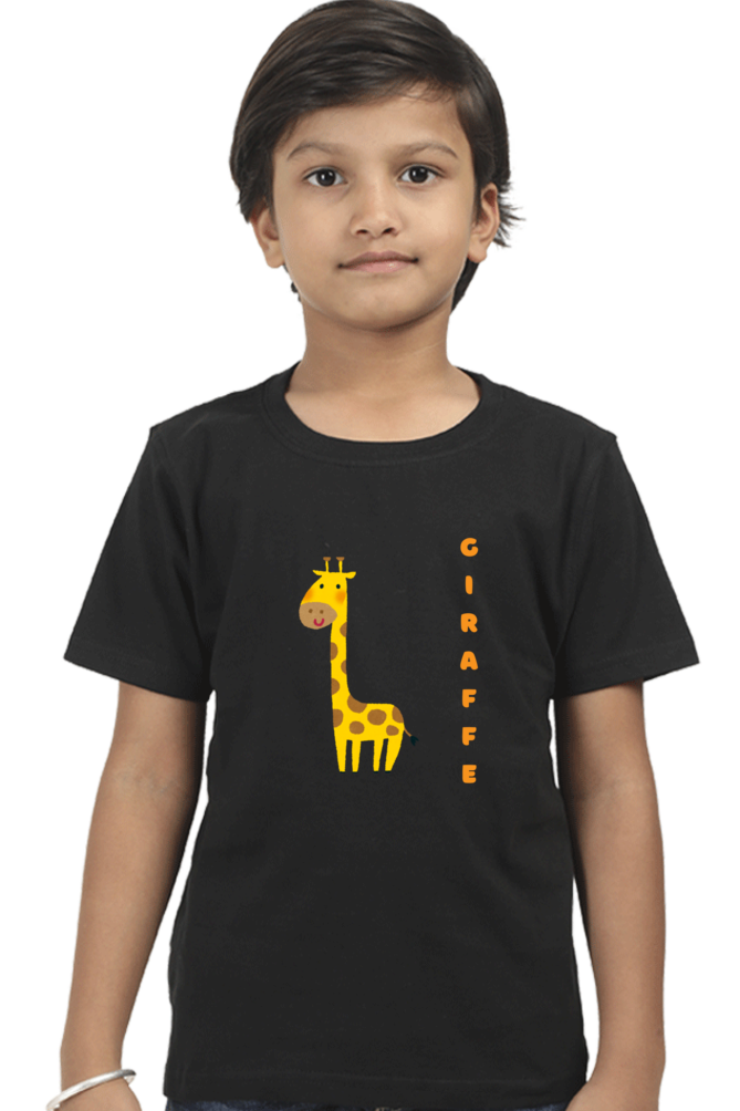 Boys Round Neck Giraffe