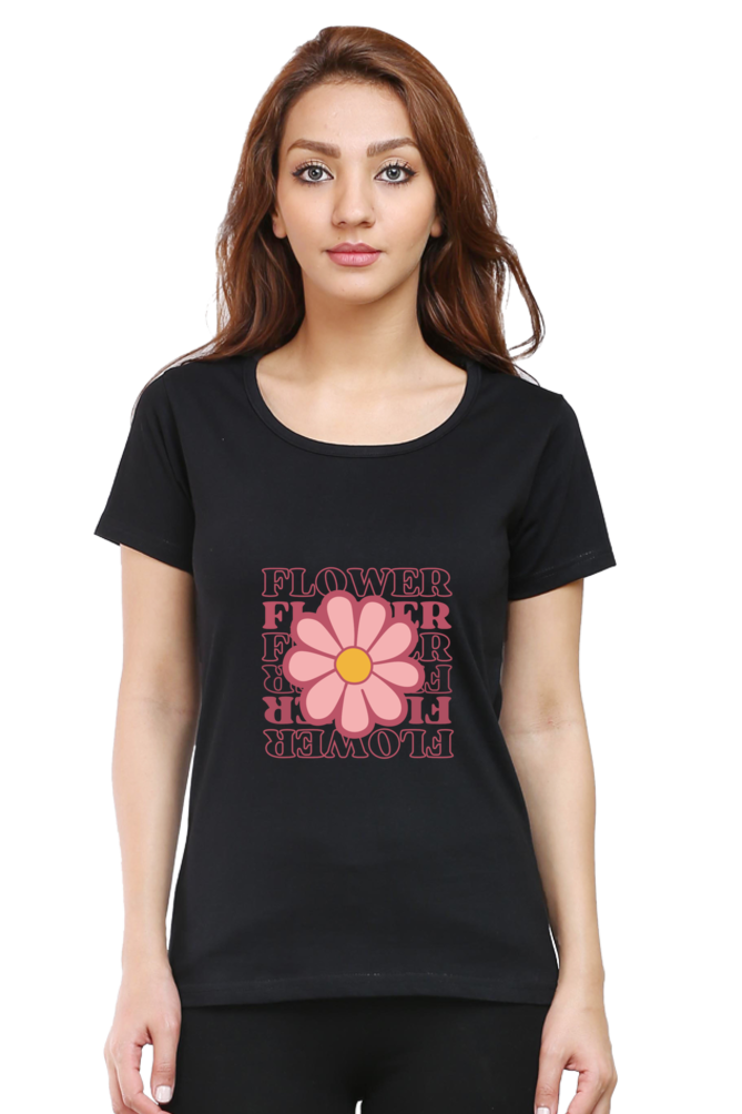 Flower Round Neck Classic T-Shirt