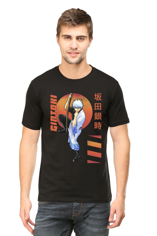 Gintoki Sakata Round Neck T-Shirt