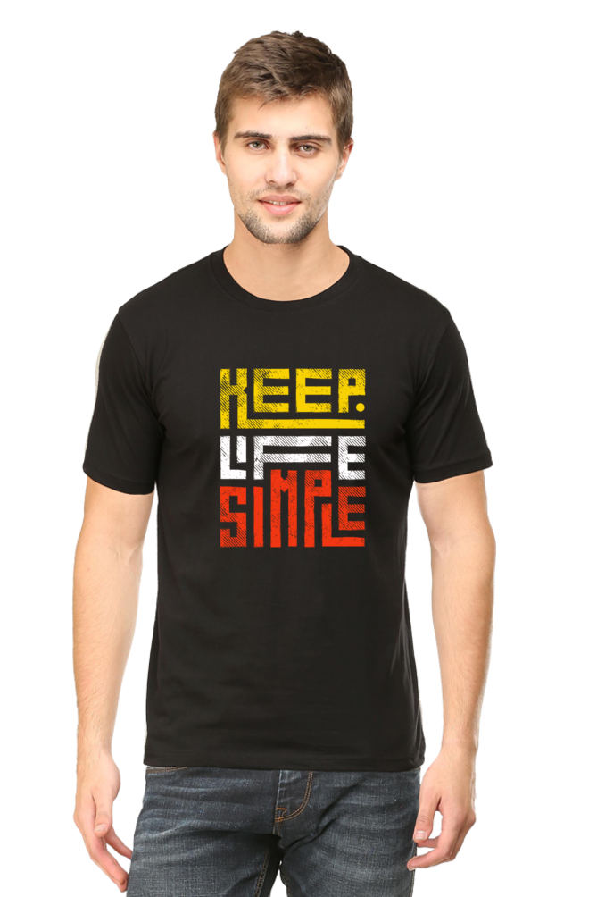 Keep Life Simple Round Neck Classic T-Shirt