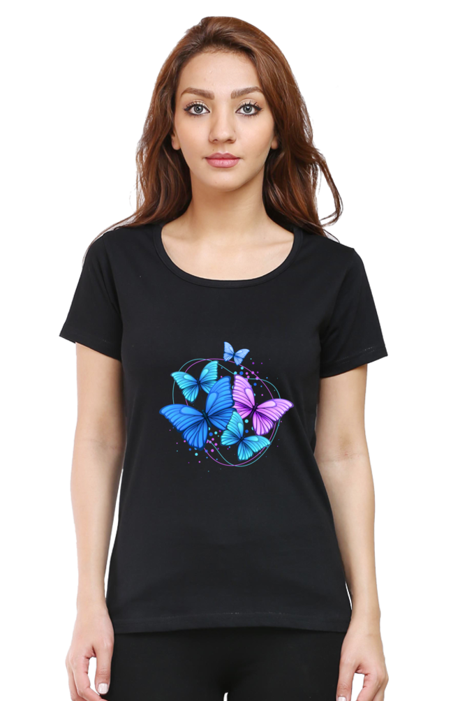 Butterfly Round Neck T-Shirt