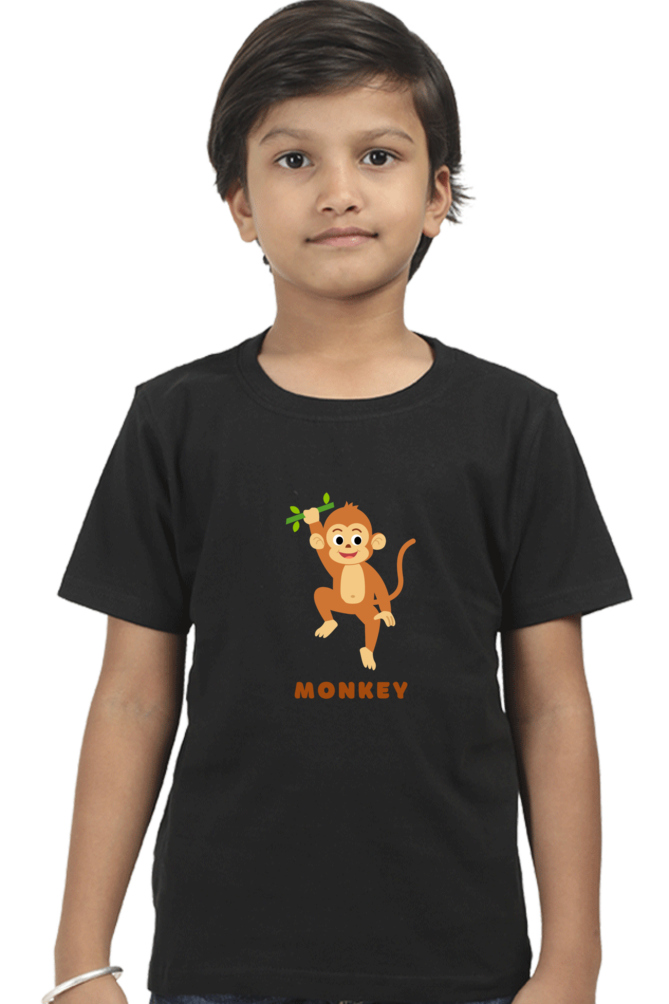 Boys Round Neck Monkey