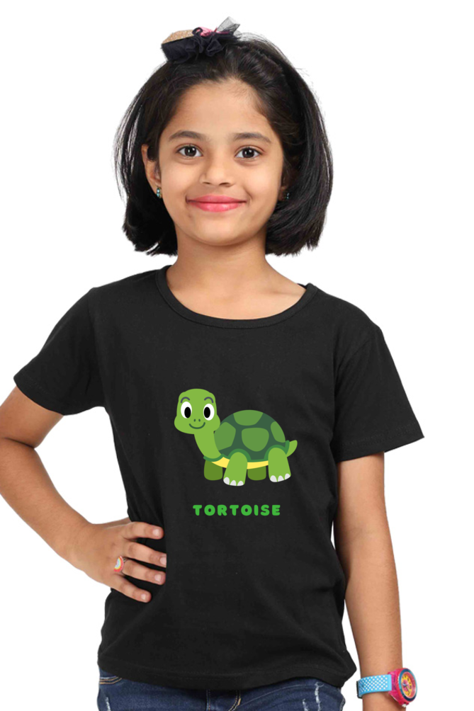 Girls Round Neck Tortoise