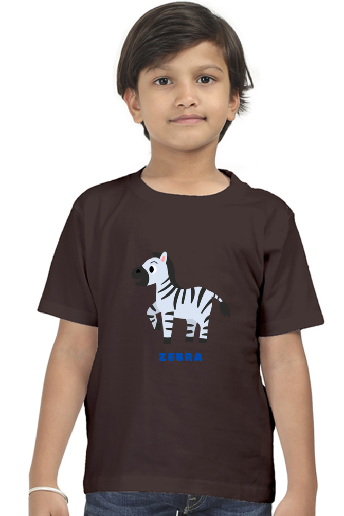 Boys Round Neck Zebra