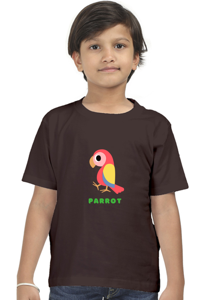 Boys Round Neck Parrot