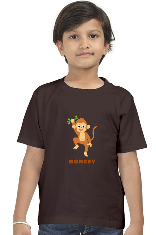 Boys Round Neck Monkey