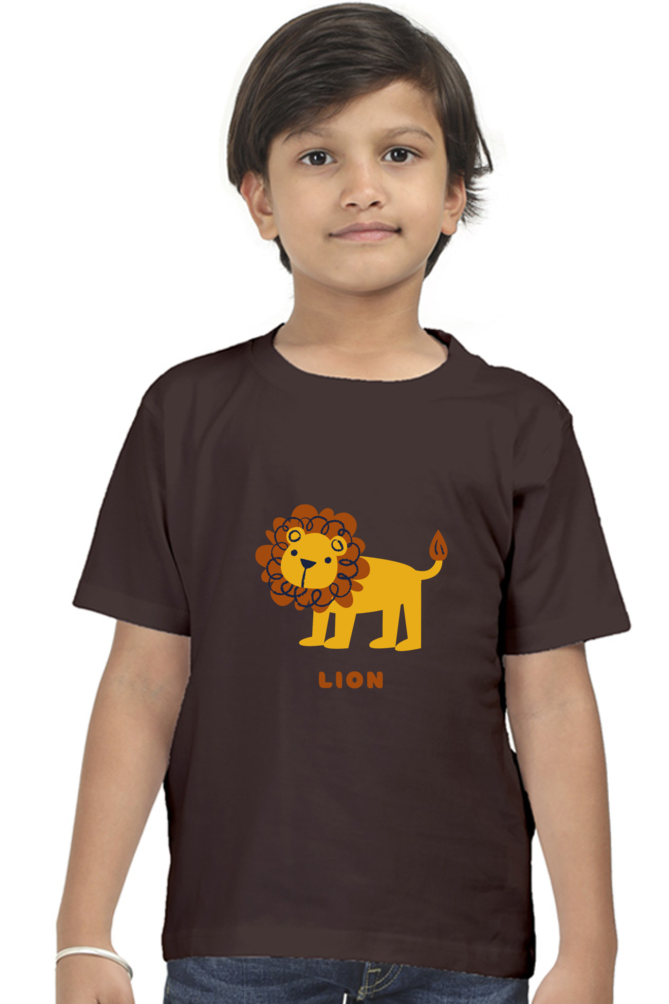 Boys Round Neck Lion