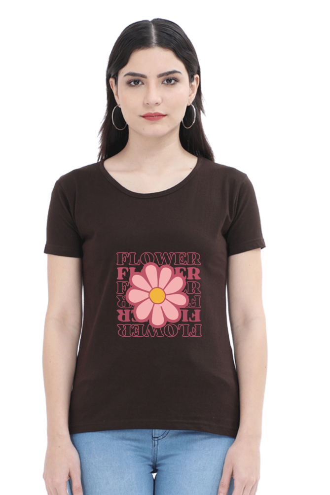 Flower Round Neck Classic T-Shirt