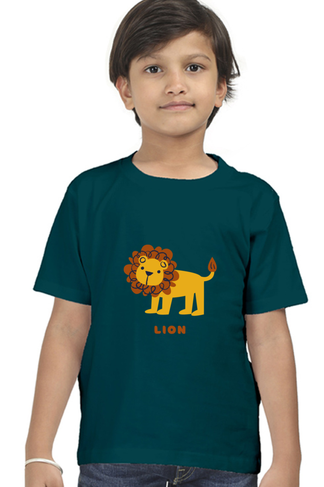 Boys Round Neck Lion