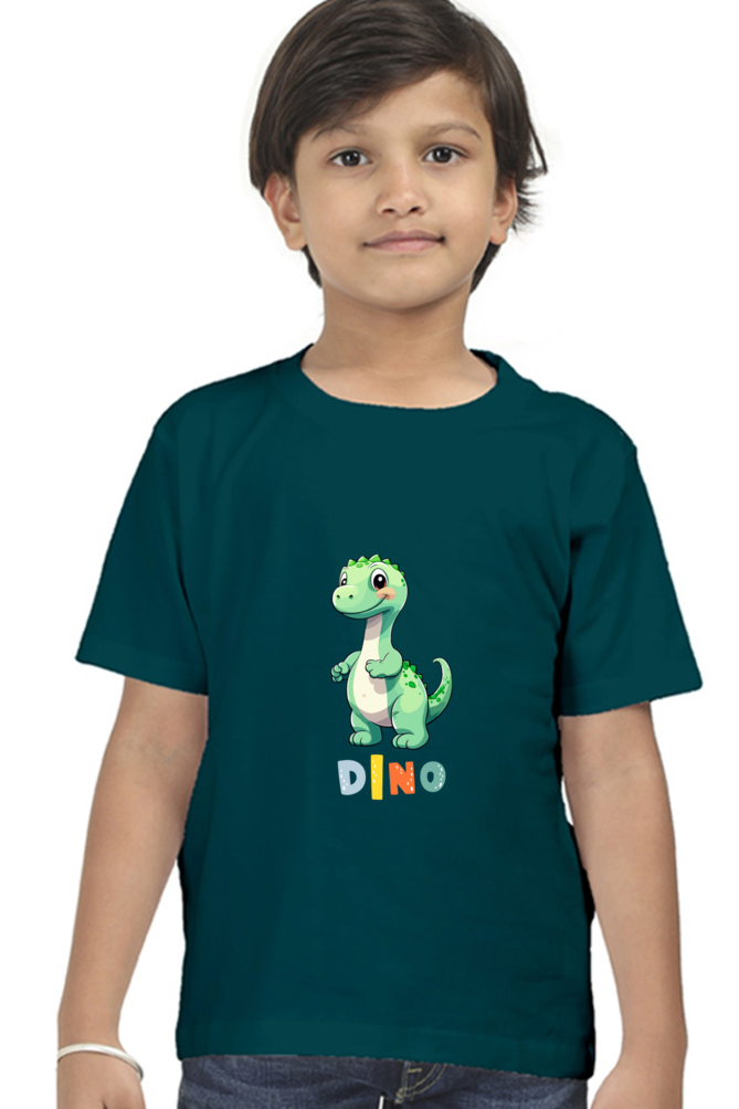 Boys Round Neck Dino