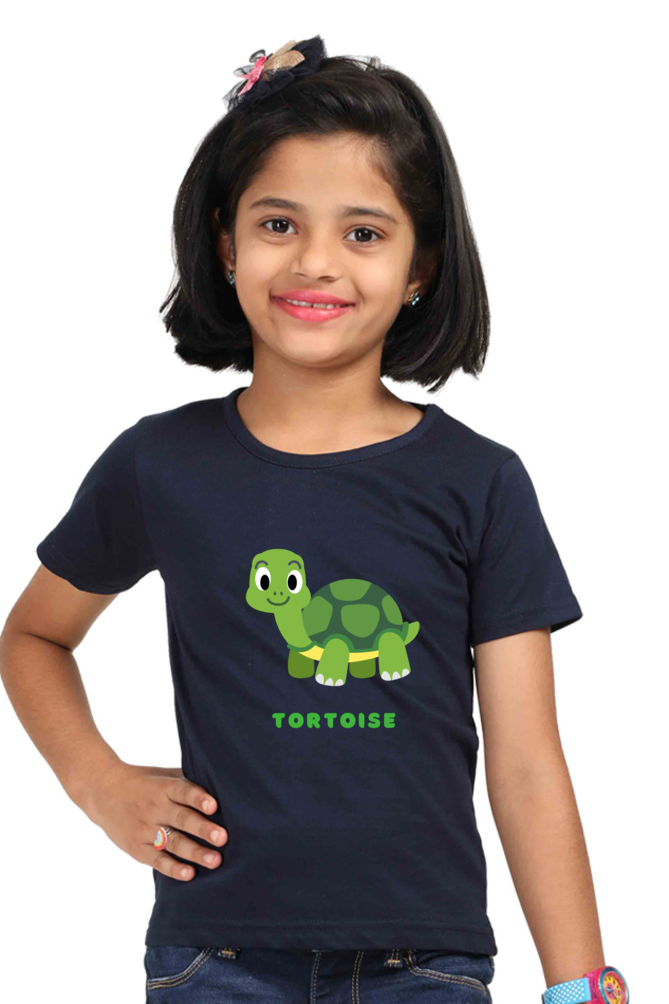 Girls Round Neck Tortoise