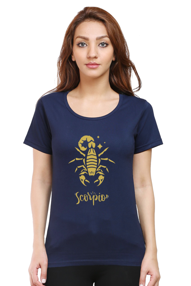 Scorpio Zodiac Female Round Neck T-Shirt