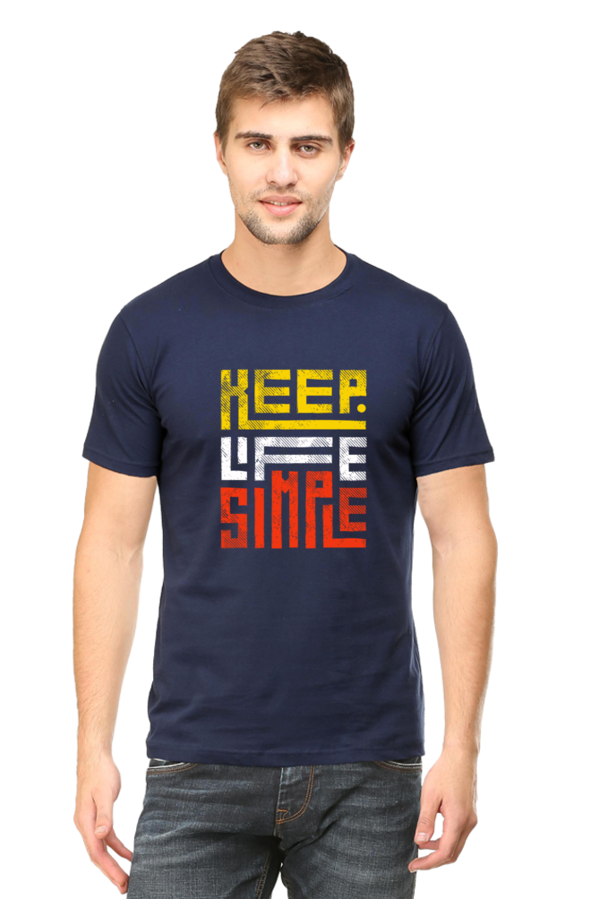 Keep Life Simple Round Neck Classic T-Shirt