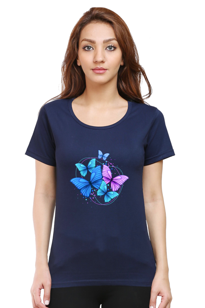 Butterfly Round Neck T-Shirt