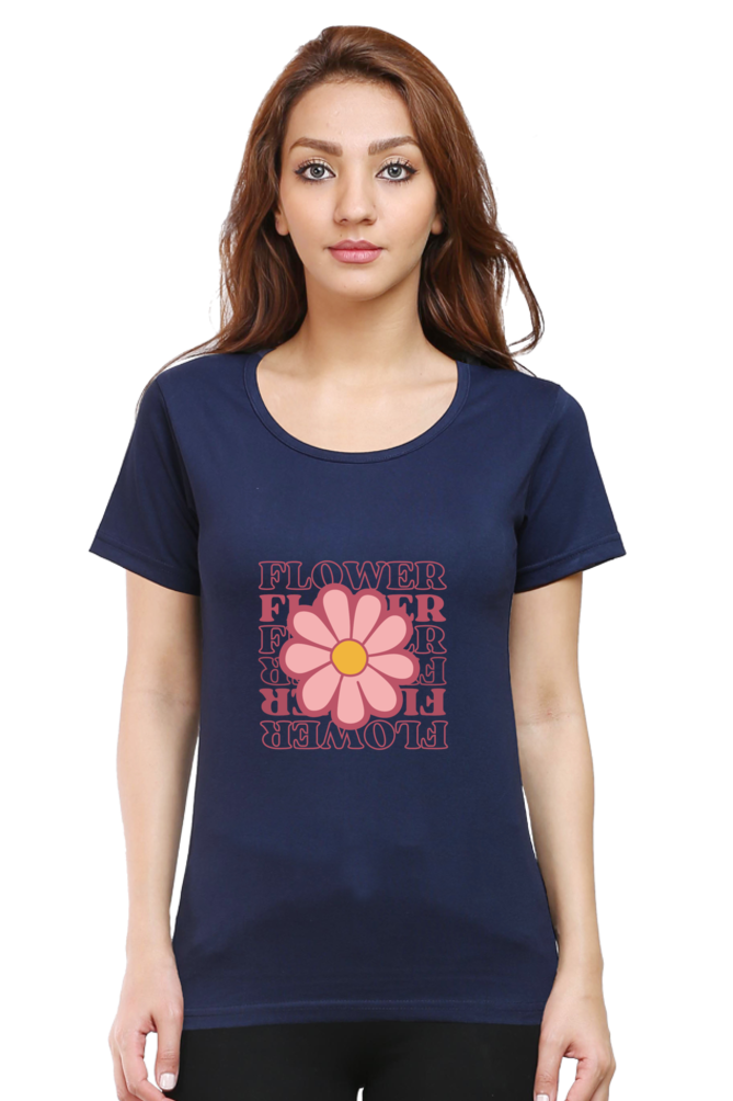 Flower Round Neck Classic T-Shirt