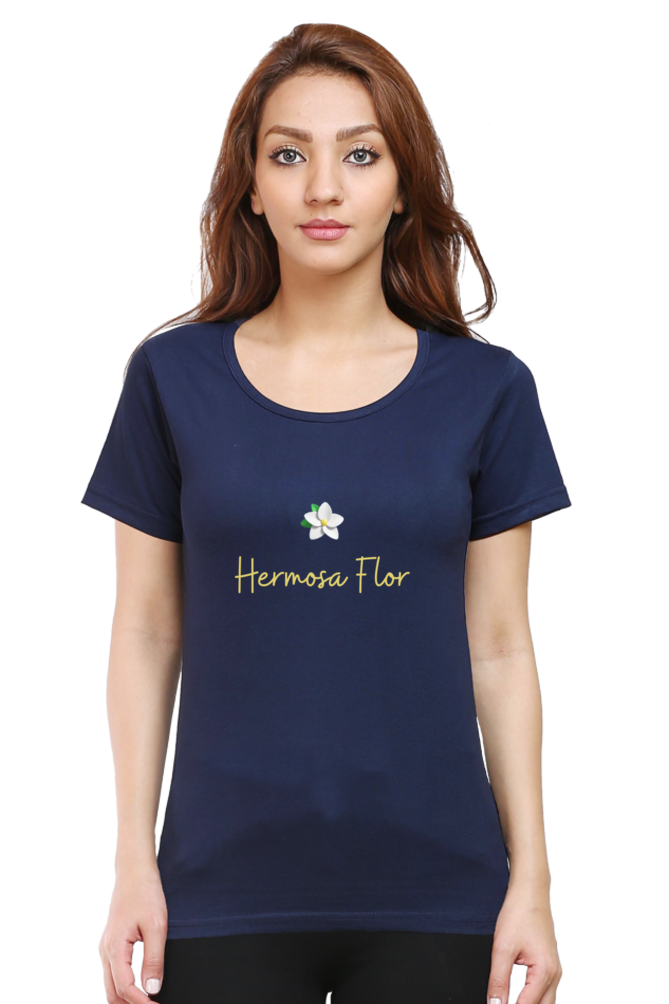 Hermosa Flor Round Neck T-Shirt