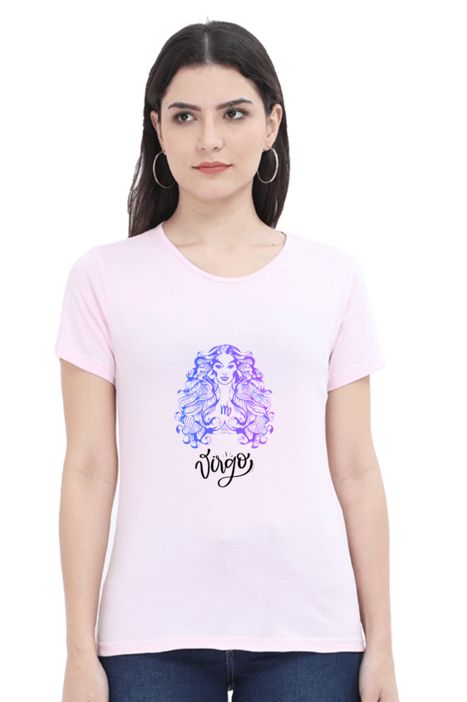 Virgo Zodiac Female Round Neck T-Shirt