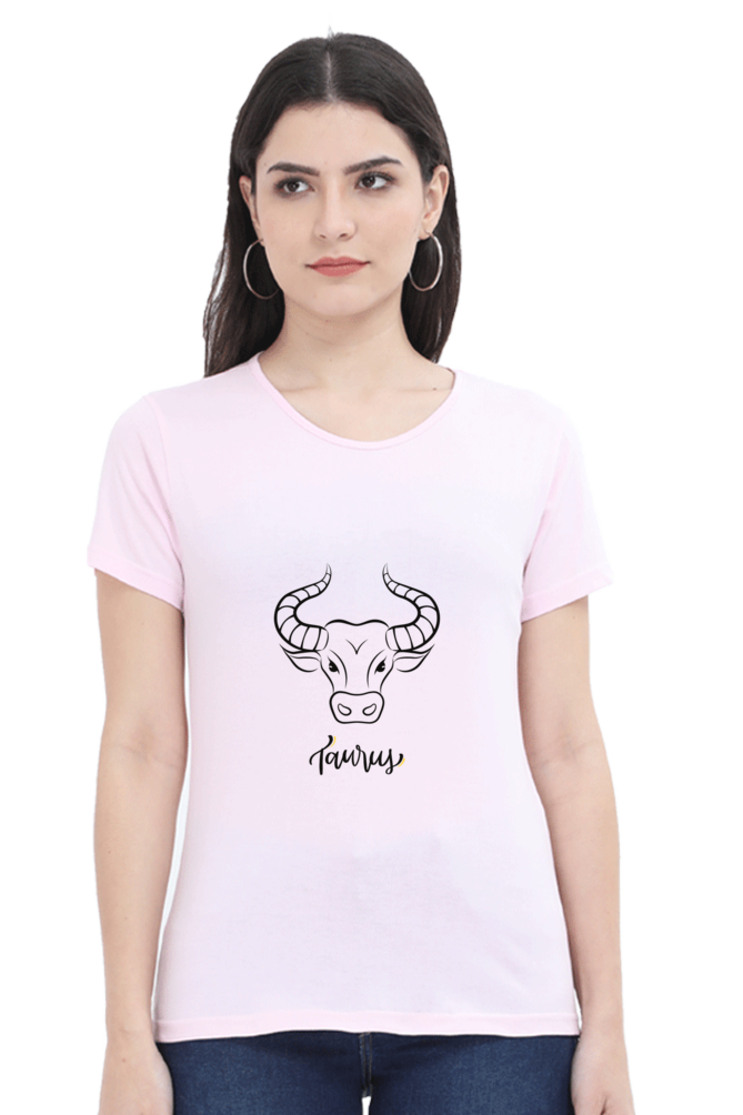 Taurus Zodiac Female Round Neck T-Shirt