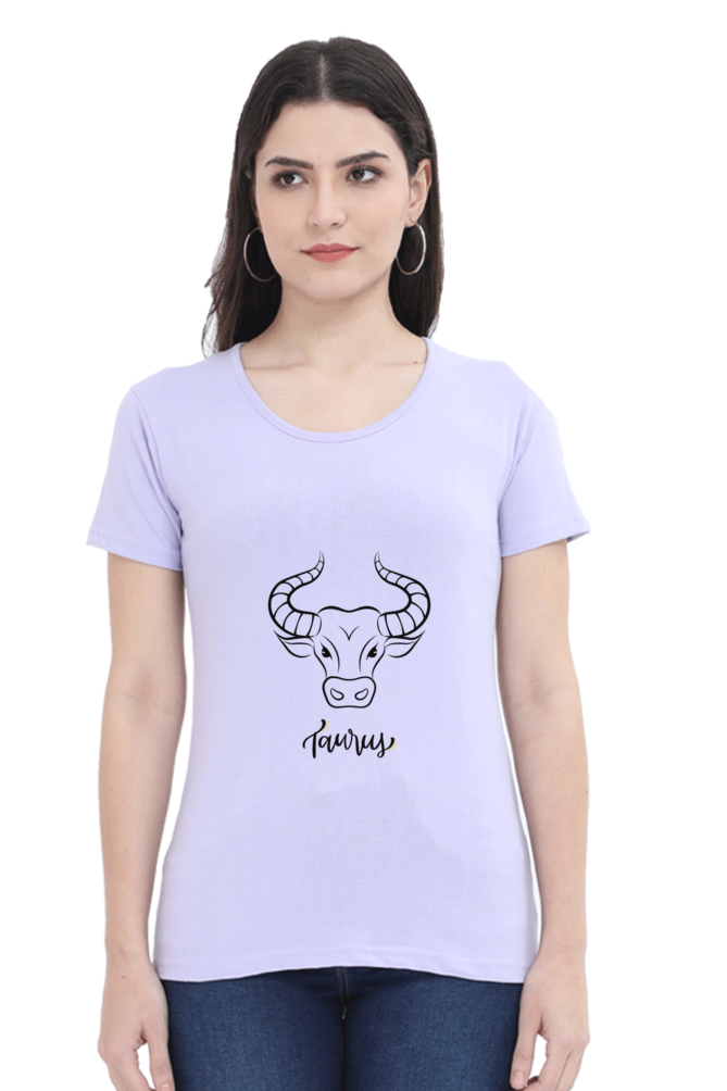 Taurus Zodiac Female Round Neck T-Shirt