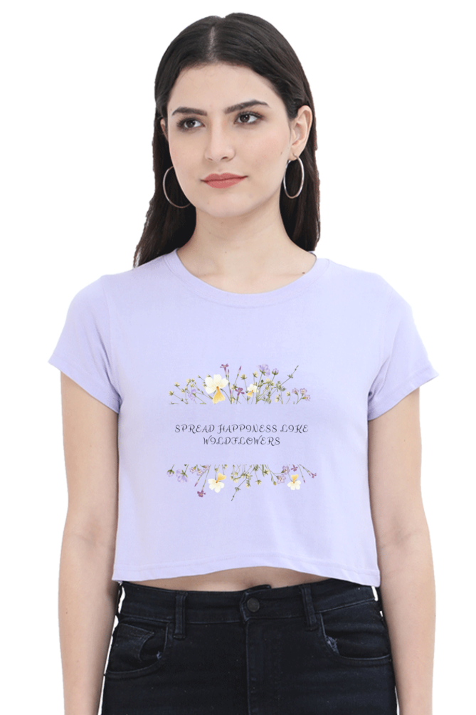 Spread Happiness Like Wildflowers Crop Top