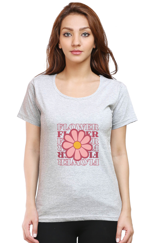 Flower Round Neck Classic T-Shirt