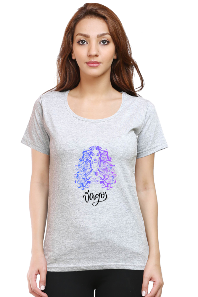 Virgo Zodiac Female Round Neck T-Shirt