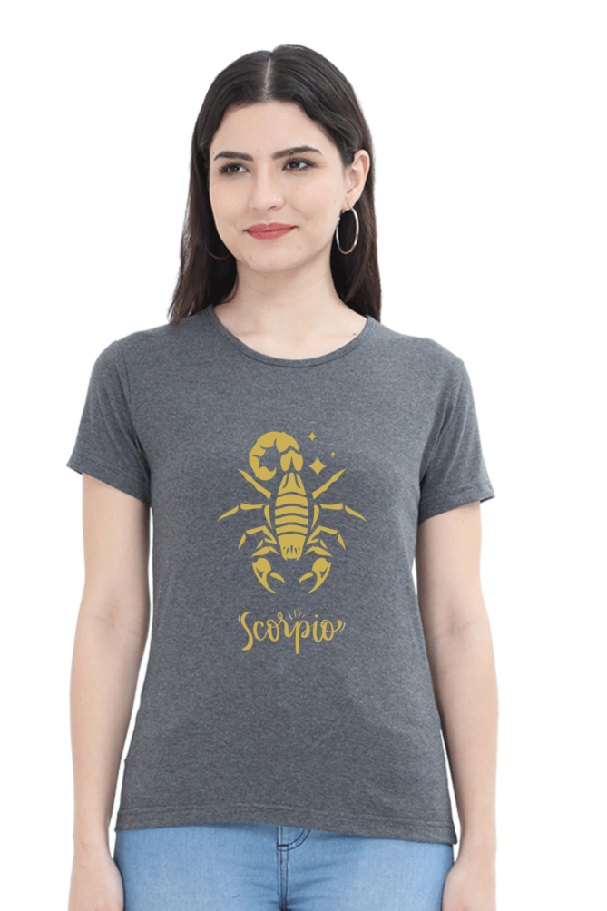 Scorpio Zodiac Female Round Neck T-Shirt