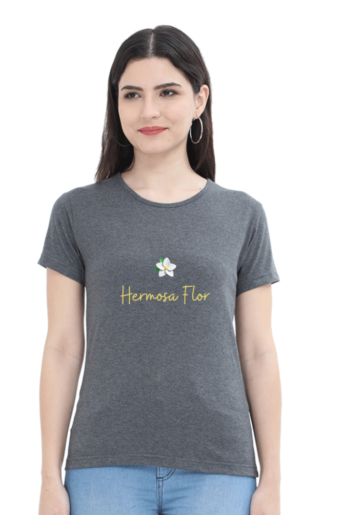 Hermosa Flor Round Neck T-Shirt