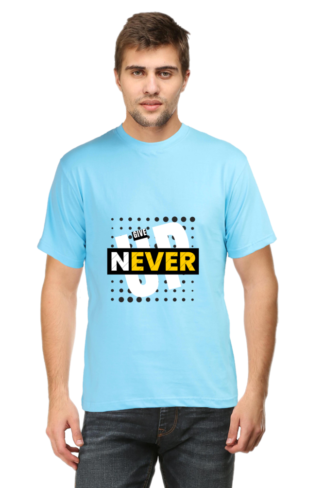 Never Give Up Round Neck Classic T-Shirt