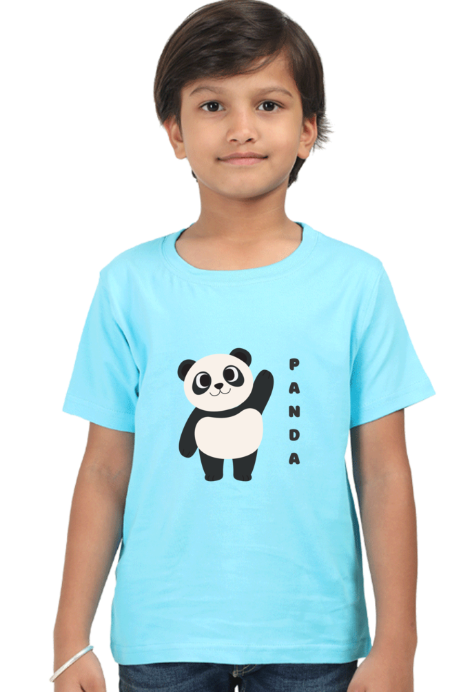 Boys Round Neck Panda