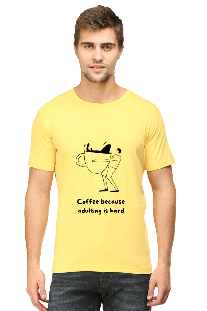 Adulting Is Hard Round Neck Classic T-Shirt