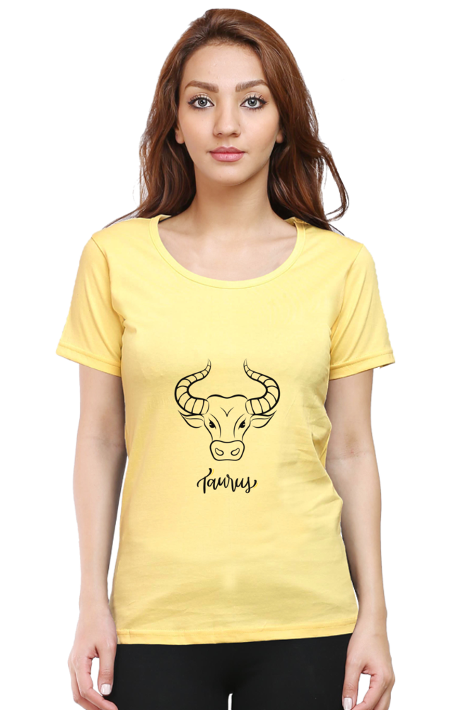 Taurus Zodiac Female Round Neck T-Shirt