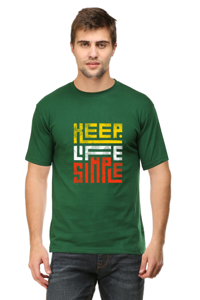 Keep Life Simple Round Neck Classic T-Shirt