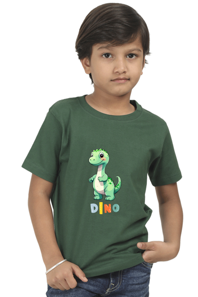 Boys Round Neck Dino