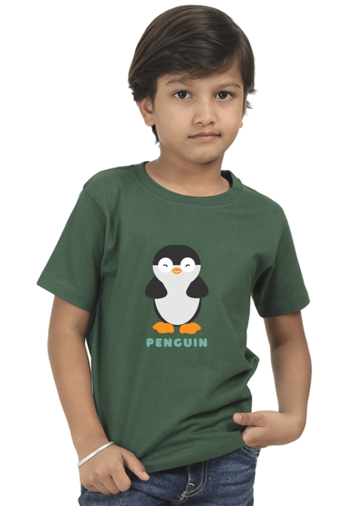 Boys Round Neck Penguin