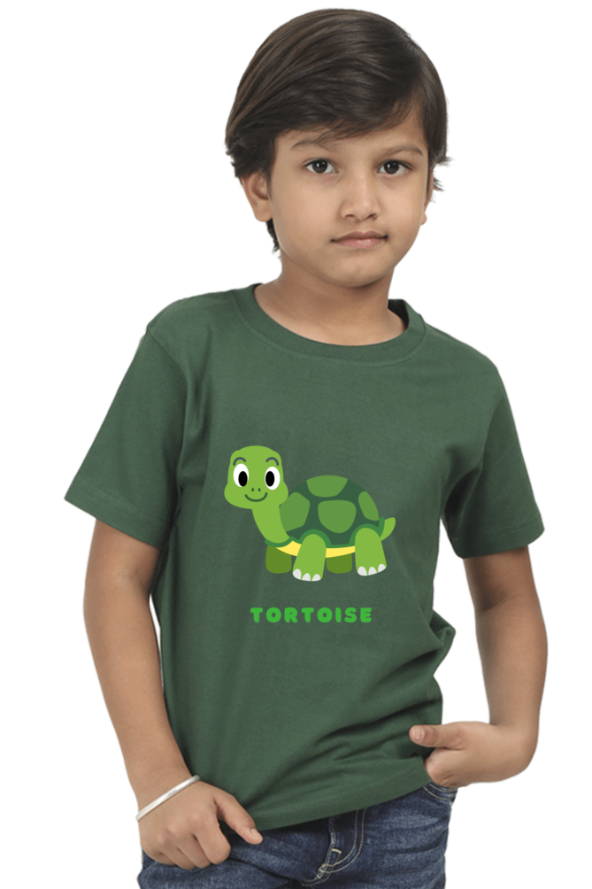 Boys Round Neck Tortoise