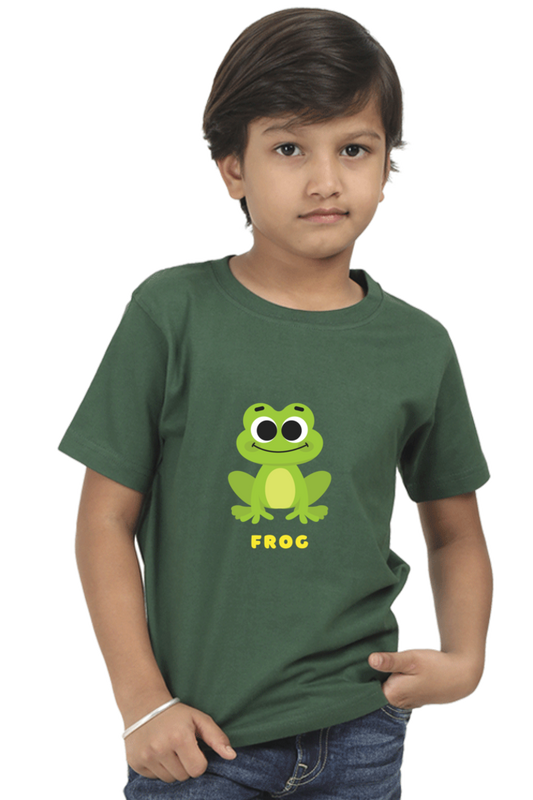 Boys Round Neck Frog