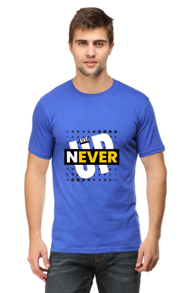 Never Give Up Round Neck Classic T-Shirt